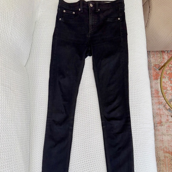 Rag & Bone Nina Black High Rise Skinny Casual Jeans W15321769BLK - Picture 1 of 6